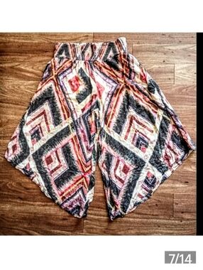 Free People Miranda Angula High Stretch Waist Abstract Print Pants sz M